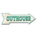 Signmission Outhouse Arrow Sign Funny Home Decor 18in Wide P-ARROW-999689